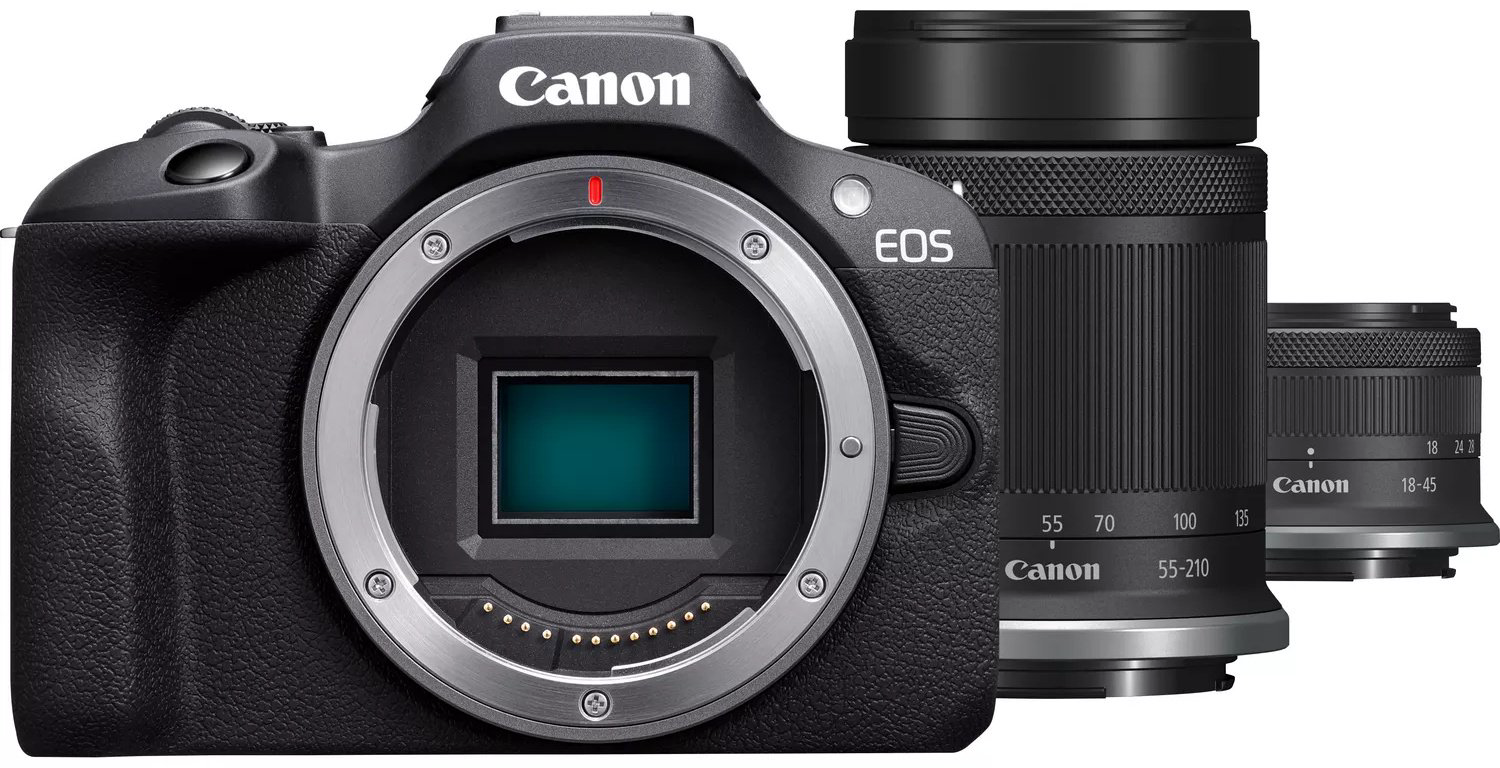 Фотокамера Canon EOS R100 RF-S 18-45mm + RF-S 55-210mm купить,480000