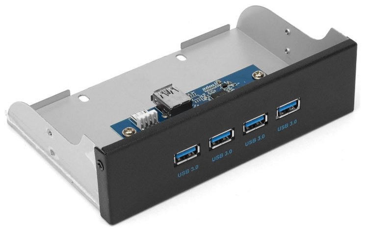 Выносная планка Gembird FP5.25-USB3-4A USB 3.0