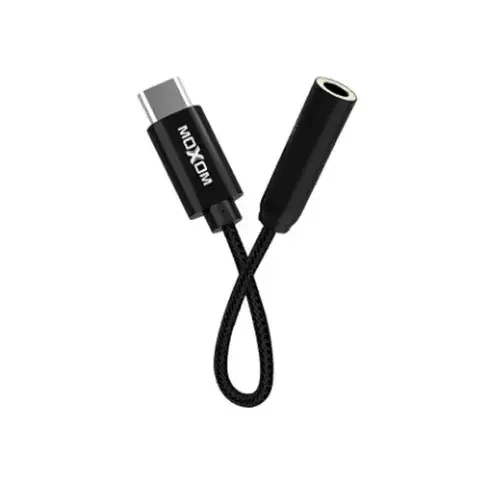 Переходник Moxom MX-AX01 Type-C to  Mini jack 3.5 мм  2.4 А Black