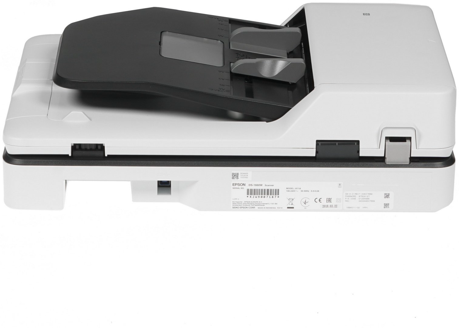 Сканер Epson WorkForce DS-1660W B11B244401 белый купить,NaN