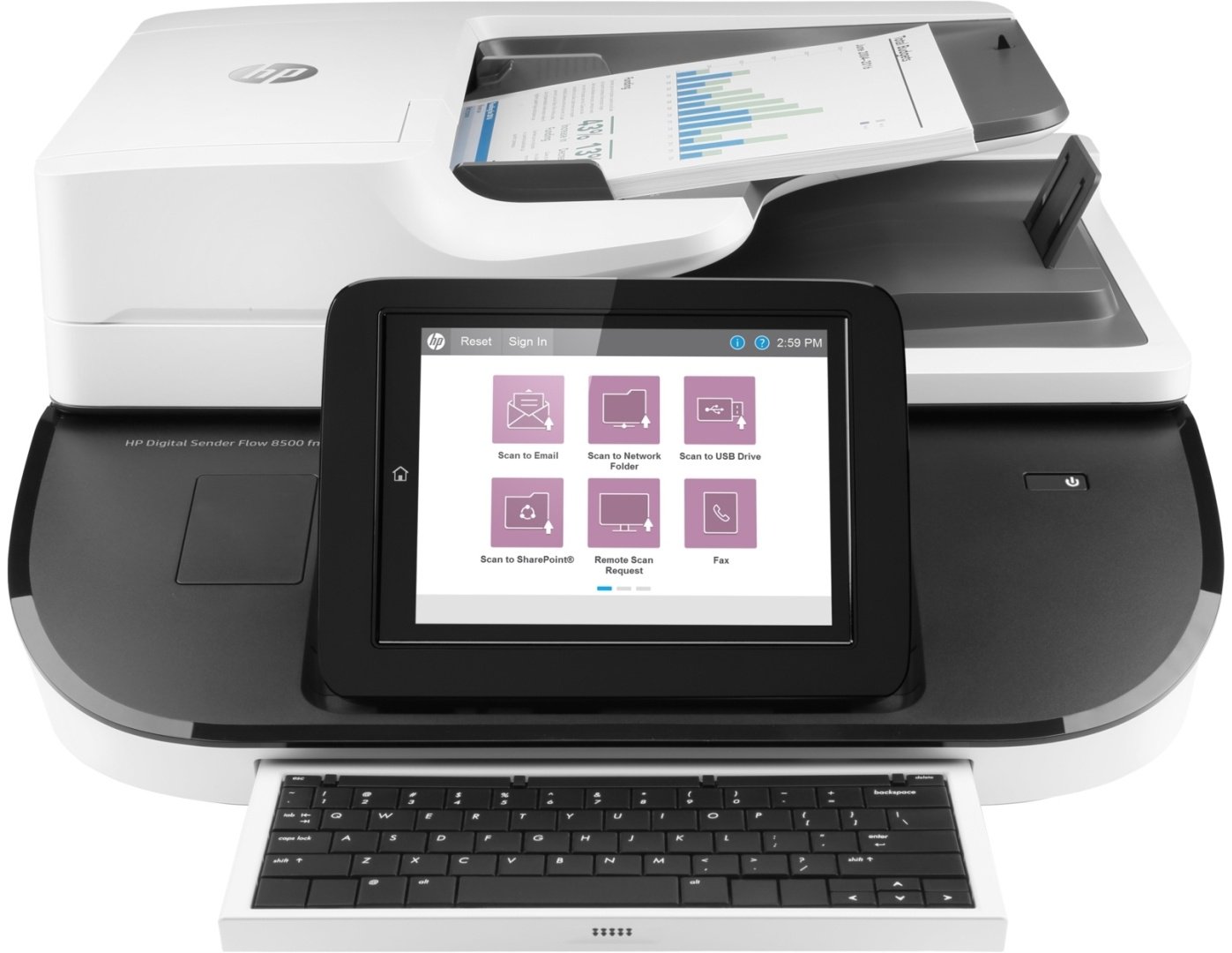 Сканер HP Digital Sender Flow 8500 fn2 белый-серый