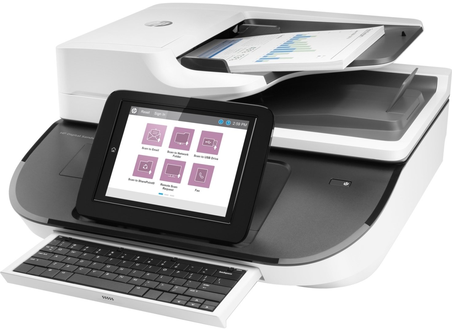 Сканер HP Digital Sender Flow 8500 fn2 белый-серый купить,0