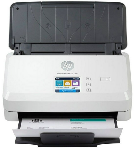 Сканер HP ScanJet Pro N4000 snw1 6FW08A белый
