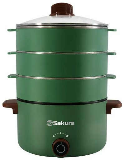 Пароварка SAKURA SA-7218GR 8 л. зеленый