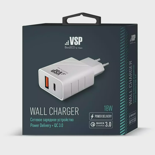 Зарядное устройство BoraSCO Power Delivery 38254 White 