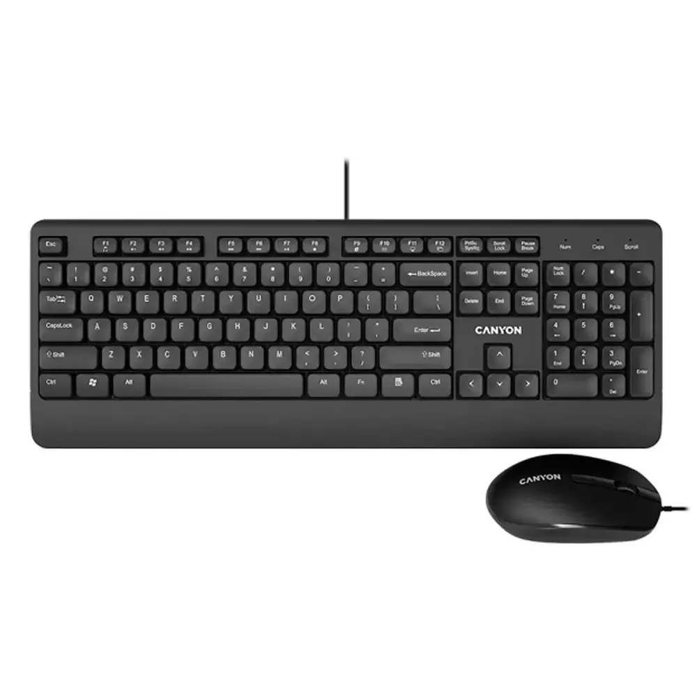 Клавиатура + мышь Canyon CNE-CSET4-RU Black 