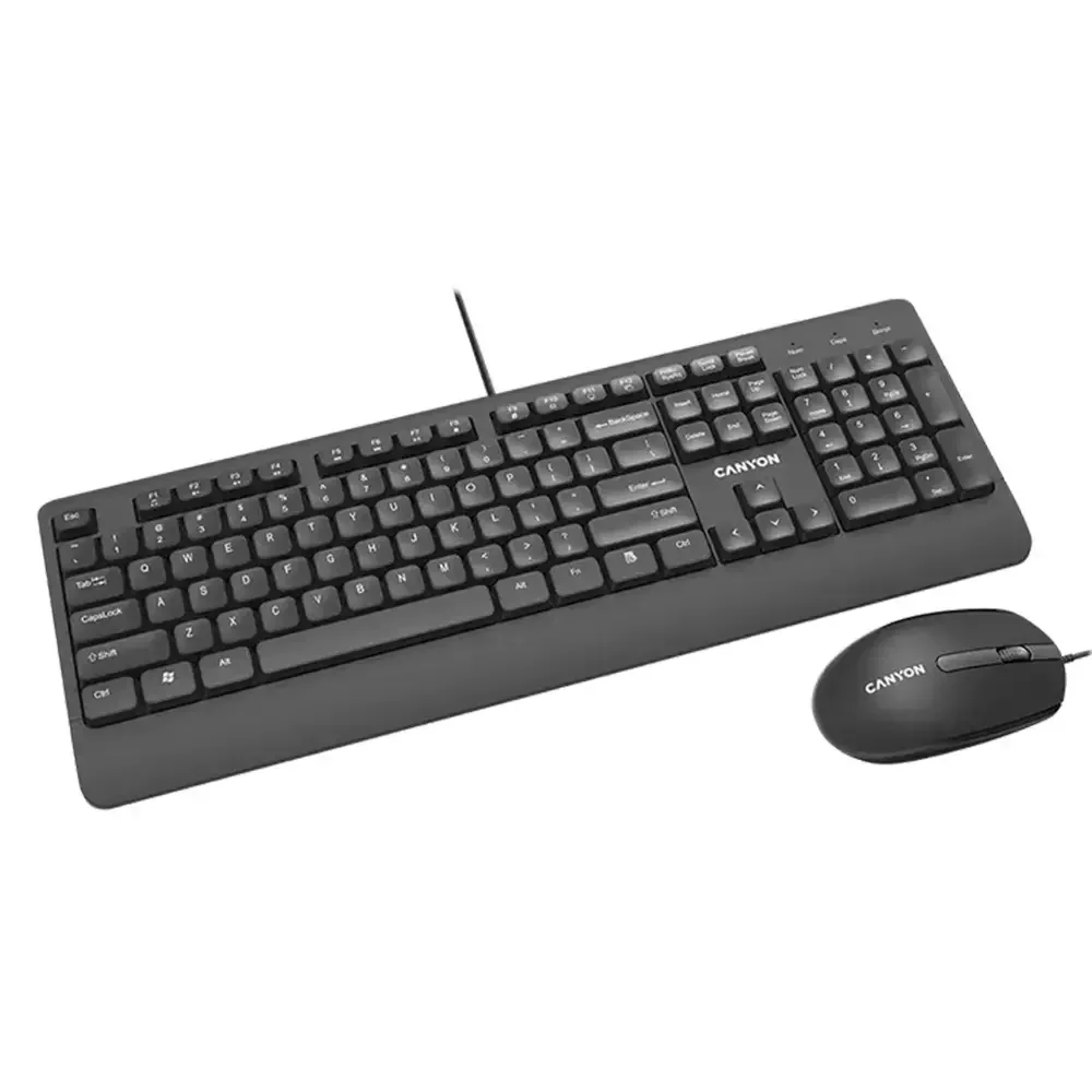 Клавиатура + мышь Canyon CNE-CSET4-RU Black - ForteMarket Клавиатура + мышь Canyon CNE-CSET4-RU Black купить,0