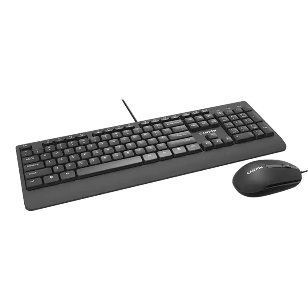 Клавиатура + мышь Canyon CNE-CSET4-RU Black - ForteMarket Клавиатура + мышь Canyon CNE-CSET4-RU Black купить,0
