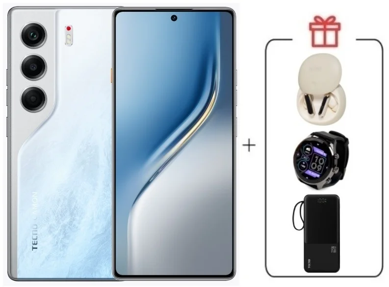 Смартфон Tecno Camon 40 8/256Gb Glacier White + подарок купить,NaN