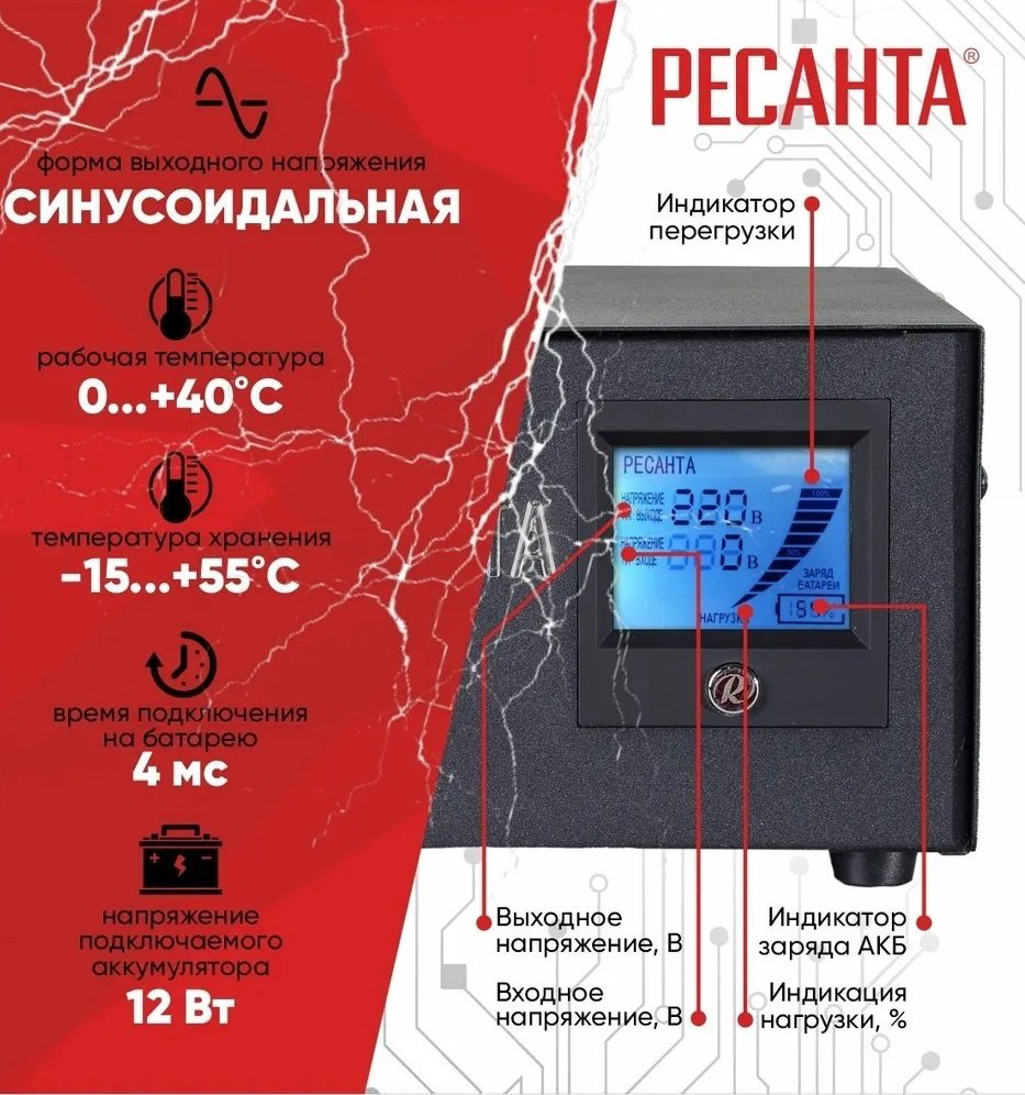 источник бесперебойного питания Ресанта УБП-400 купить,NaN