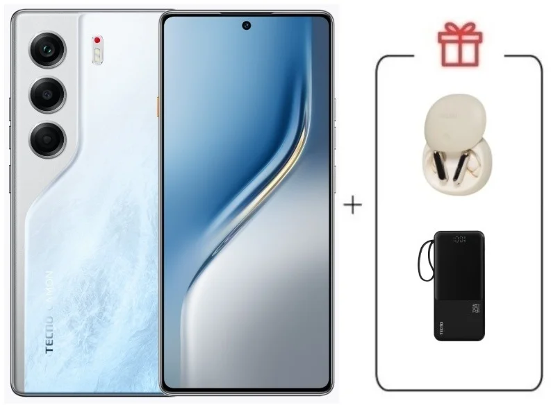 Смартфон Tecno Camon 40 8/256Gb Glacier White + подарок купить,NaN