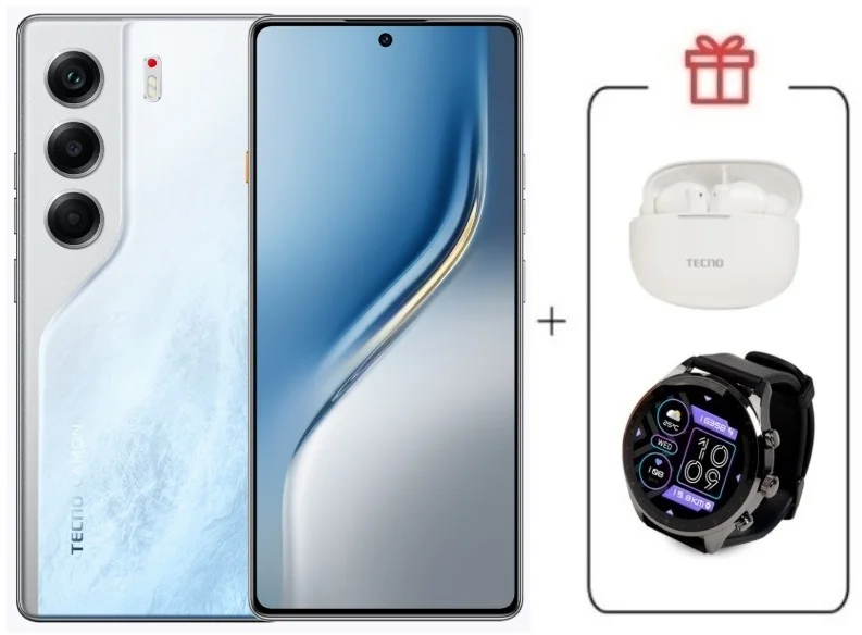 Смартфон Tecno Camon 40 8/256Gb Glacier White + подарок купить,NaN