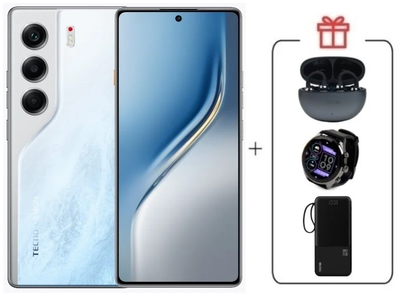 Смартфон Tecno Camon 40 8/256Gb Glacier White + подарок купить,NaN