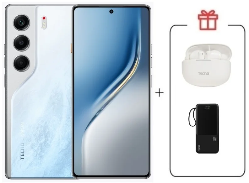 Смартфон Tecno Camon 40 8/256Gb Glacier White + подарок купить,NaN