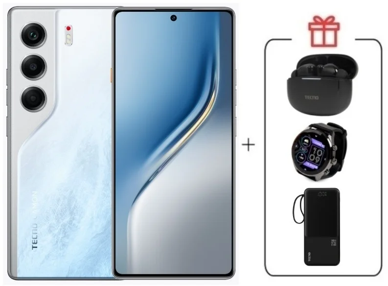 Смартфон Tecno Camon 40 8/256Gb Glacier White + подарок купить,NaN