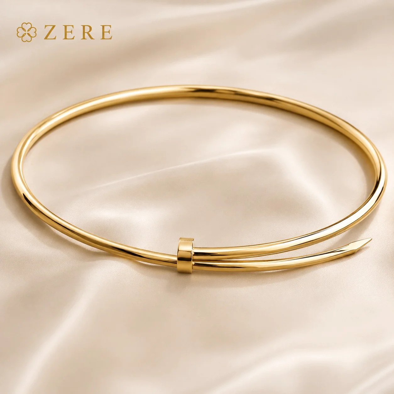 Колье-гвоздь  Zere ZR300602 жёлтое золото 16гр 50см  купить,1353000