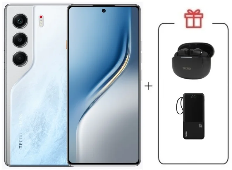 Смартфон Tecno Camon 40 8/256Gb Glacier White + подарок купить,NaN