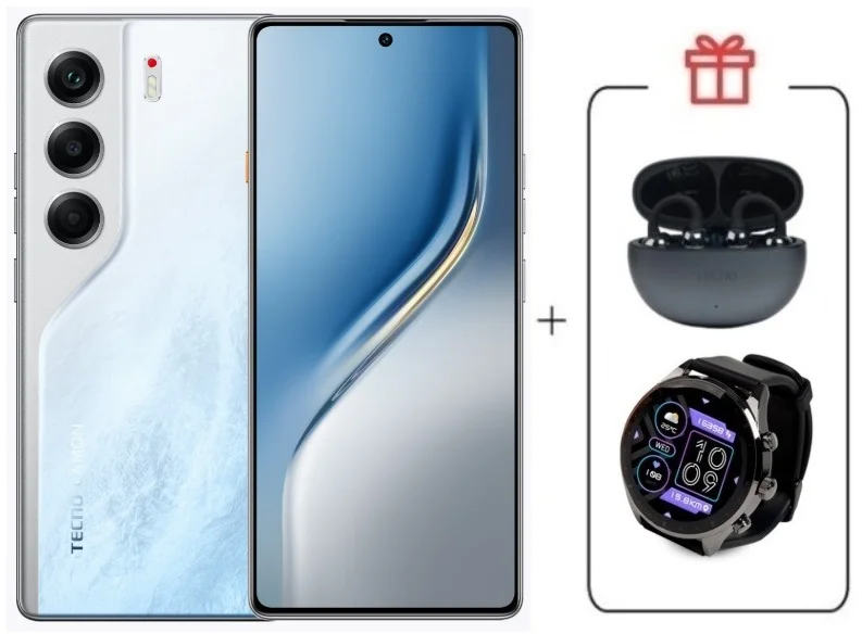 Смартфон Tecno Camon 40 8/256Gb Glacier White + подарок купить,NaN