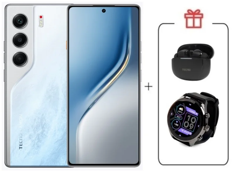 Смартфон Tecno Camon 40 8/256Gb Glacier White + подарок купить,NaN
