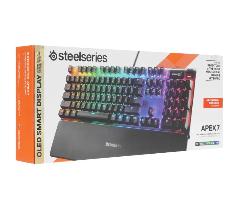 Клавиатура SteelSeries Apex 7 64636 Red Linear/Black купить,NaN