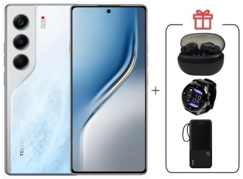 Смартфон Tecno Camon 40 8/256Gb Glacier White + подарок купить,NaN
