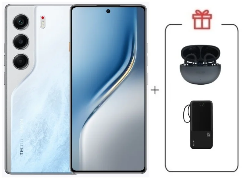 Смартфон Tecno Camon 40 8/256Gb Glacier White + подарок купить,NaN