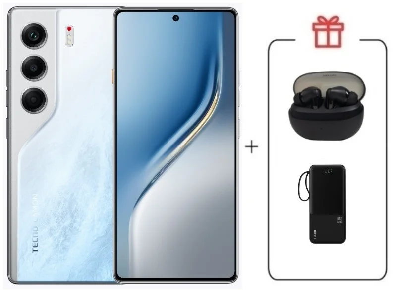 Смартфон Tecno Camon 40 8/256Gb Glacier White + подарок купить,NaN