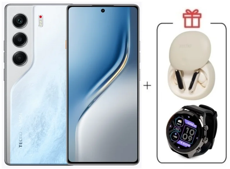 Смартфон Tecno Camon 40 8/256Gb Glacier White + подарок купить,NaN