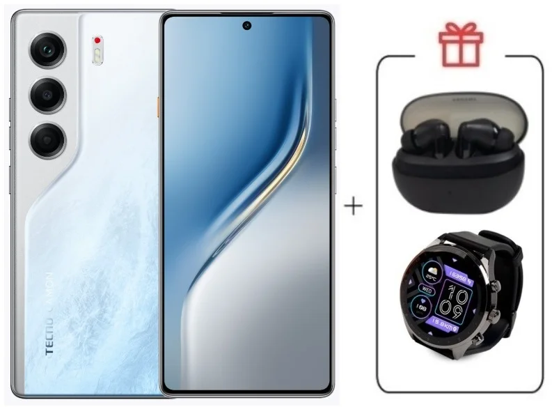 Смартфон Tecno Camon 40 8/256Gb Glacier White + подарок купить,NaN