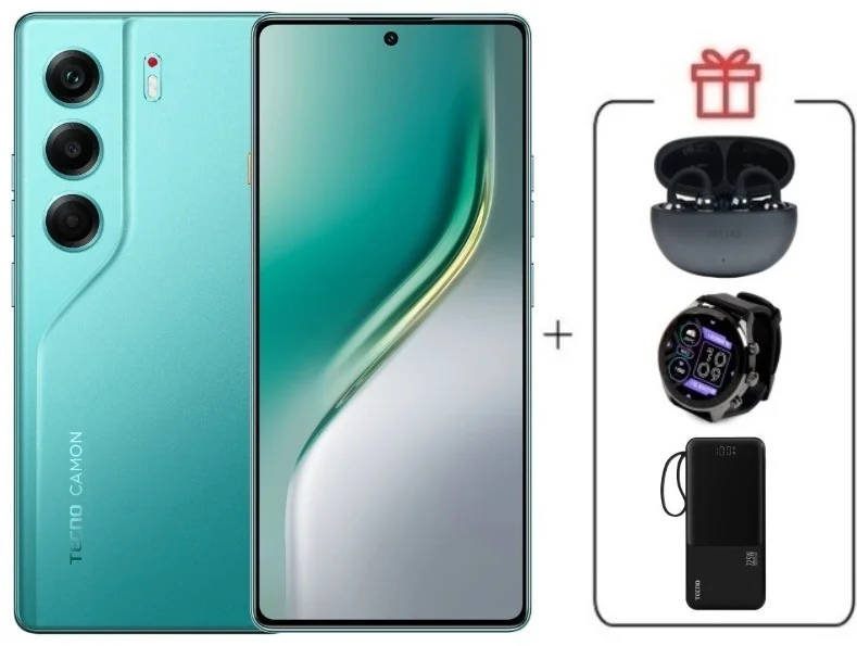 Смартфон Tecno Camon 40 8/256Gb Emerald Glow Green + подарок купить,NaN