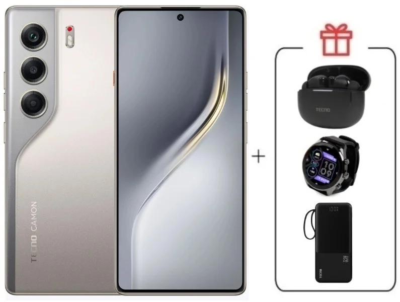 Смартфон Tecno Camon 40 8/256Gb Sandy Titanium + подарок купить,NaN