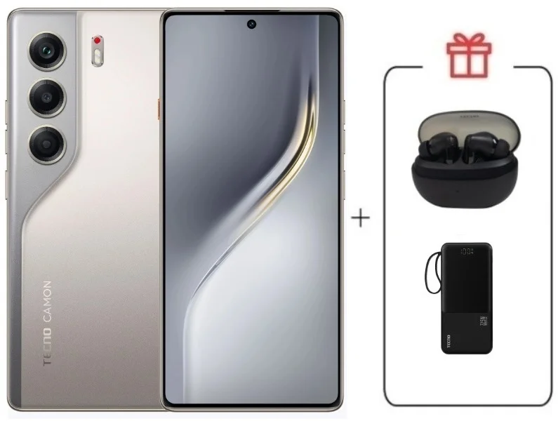Смартфон Tecno Camon 40 8/256Gb Sandy Titanium + подарок купить,NaN