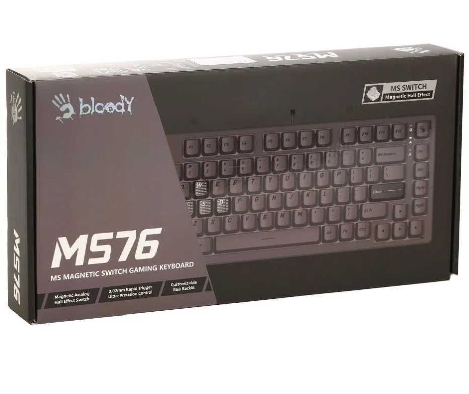 Клавиатура A4Tech Bloody MS76 MS Magnetic Switch Iron Grey
