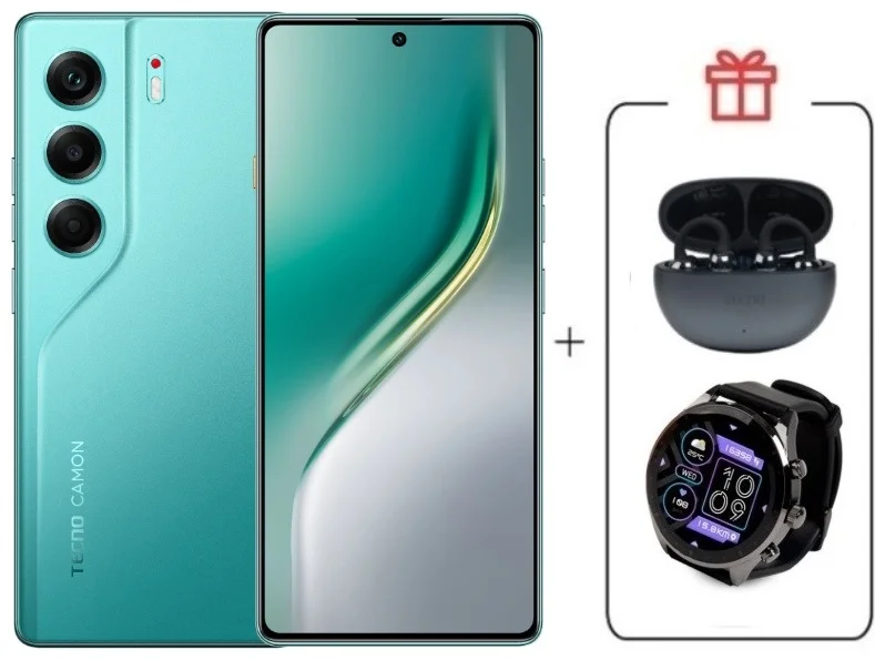 Смартфон Tecno Camon 40 8/256Gb Emerald Glow Green + подарок купить,NaN