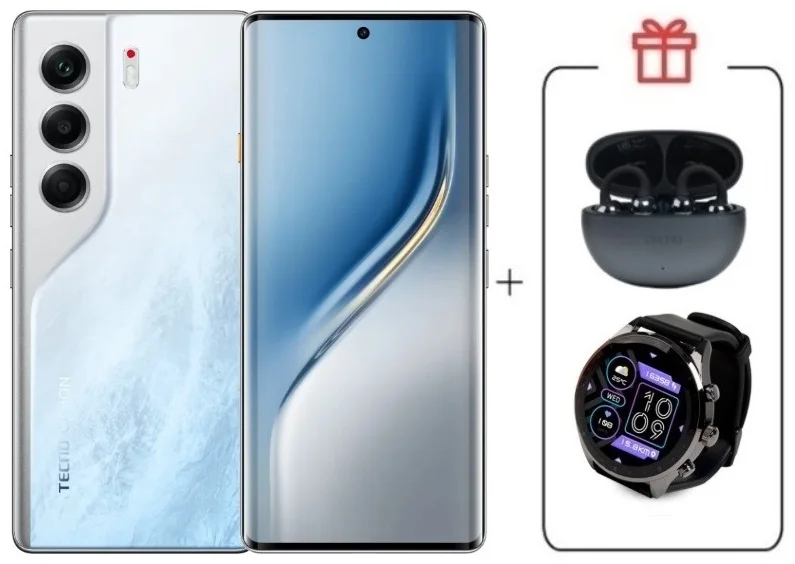  Смартфон Tecno Camon 40 Pro 8/256Gb Glacier White+подарок купить,NaN