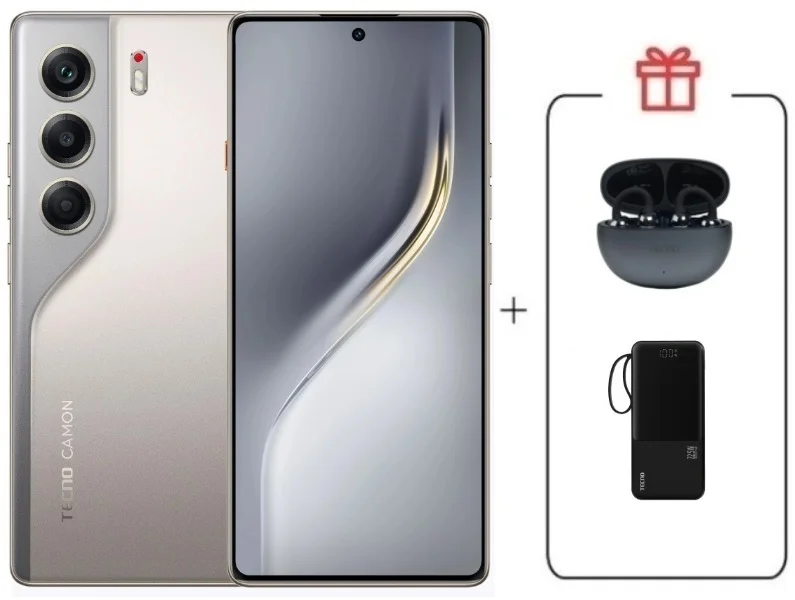 Смартфон Tecno Camon 40 8/256Gb Sandy Titanium + подарок купить,NaN