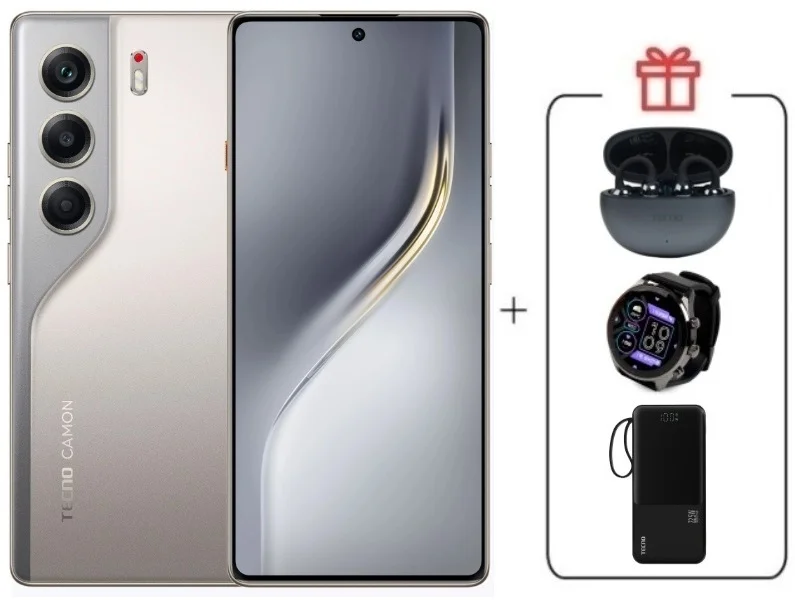 Смартфон Tecno Camon 40 8/256Gb Sandy Titanium + подарок купить,NaN