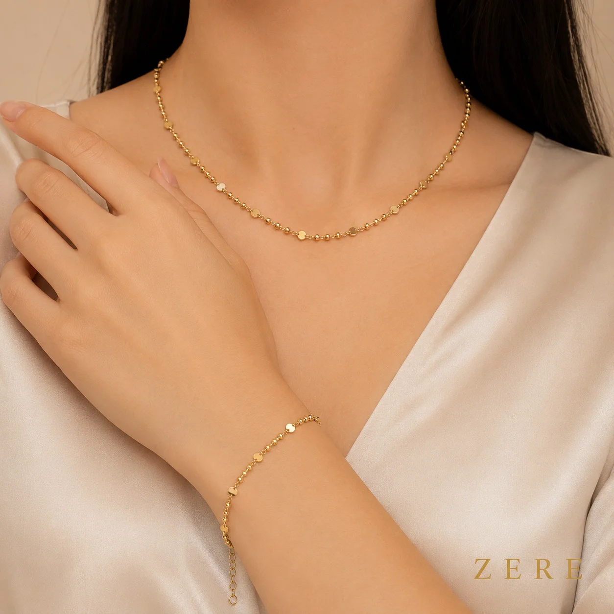 Комплект украшений Zere ZR300613 монетки жёлтое золото 5.67гр купить,474950