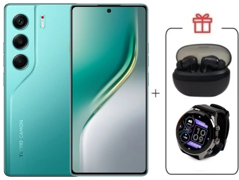 Смартфон Tecno Camon 40 8/256Gb Emerald Glow Green + подарок купить,NaN