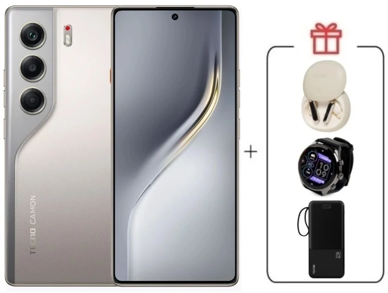 Смартфон Tecno Camon 40 8/256Gb Sandy Titanium + подарок купить,NaN