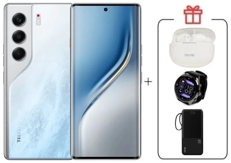  Смартфон Tecno Camon 40 Pro 8/256Gb Glacier White+подарок купить,NaN