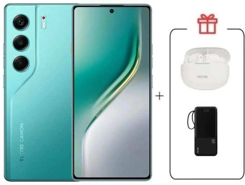Смартфон Tecno Camon 40 8/256Gb Emerald Glow Green + подарок купить,NaN