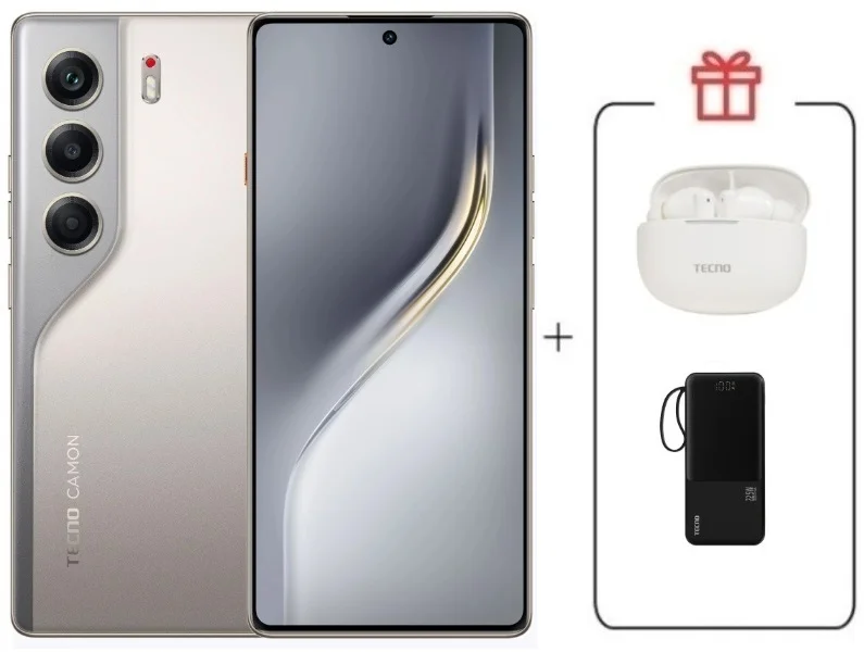 Смартфон Tecno Camon 40 8/256Gb Sandy Titanium + подарок купить,NaN