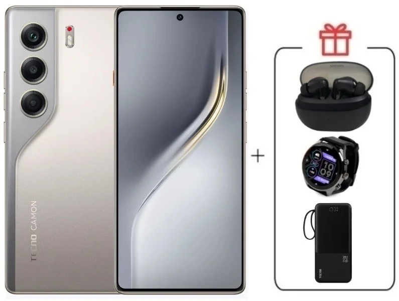 Смартфон Tecno Camon 40 8/256Gb Sandy Titanium + подарок купить,NaN
