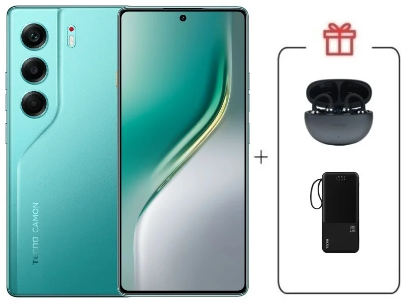 Смартфон Tecno Camon 40 8/256Gb Emerald Glow Green + подарок купить,NaN
