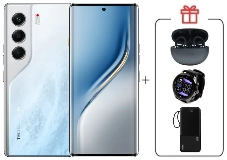  Смартфон Tecno Camon 40 Pro 8/256Gb Glacier White+подарок купить,NaN