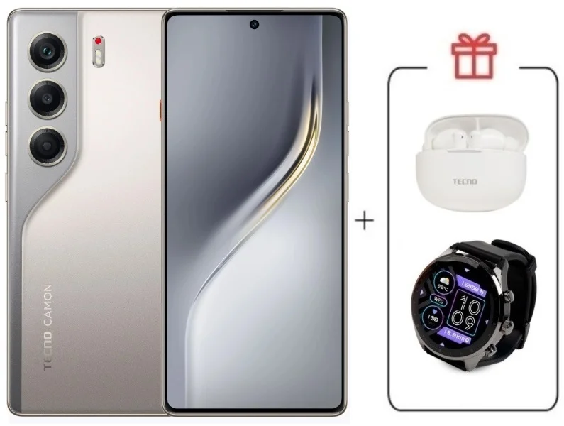 Смартфон Tecno Camon 40 8/256Gb Sandy Titanium + подарок купить,NaN