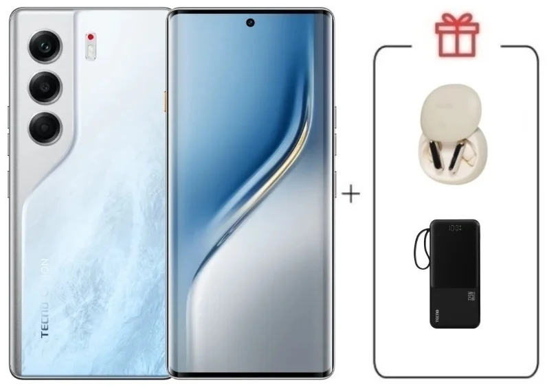  Смартфон Tecno Camon 40 Pro 8/256Gb Glacier White+подарок купить,NaN