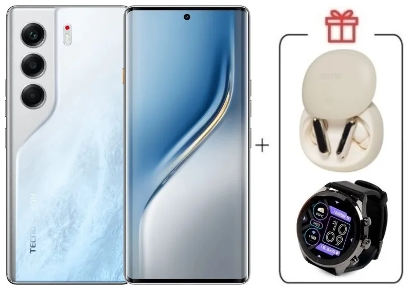  Смартфон Tecno Camon 40 Pro 8/256Gb Glacier White+подарок купить,NaN