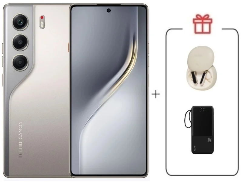 Смартфон Tecno Camon 40 8/256Gb Sandy Titanium + подарок купить,NaN